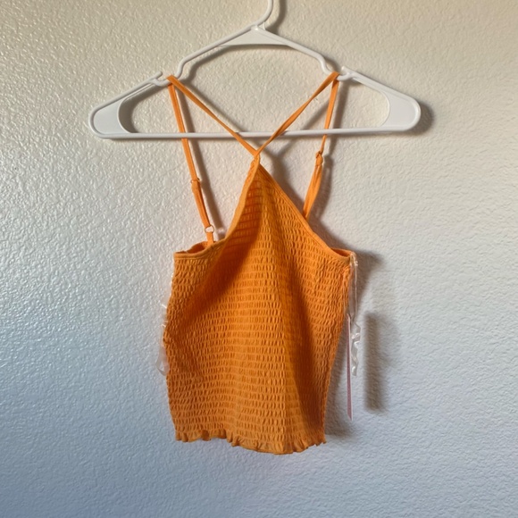NWT Tangerine Crave Fame Juniors Smocked Halter Top Size XS - Picture 2 of 9